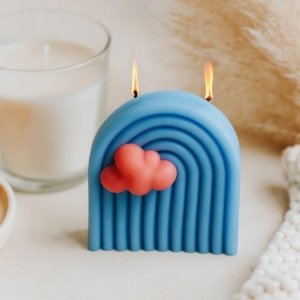Rainbow Arch Cloud Decorative Candle - Diwali Decorative Item - Perfect For Diwali
