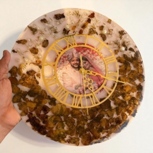 Varmala Preservation In Round Clock Design Frame