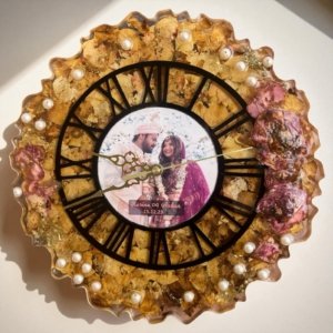 Varmala Preservation In Zigzag Clock Design Frame