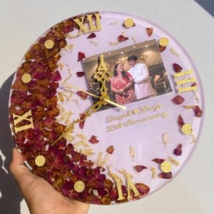 Varmala Preservation In Round Clock Design Frame