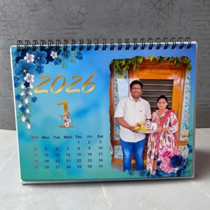 Personalized 2026 Desk Calendar – Custom Photo Spiral Stand Design - Customized Table Top Calender - New Year Gift -Birthday, Anniversary Gift