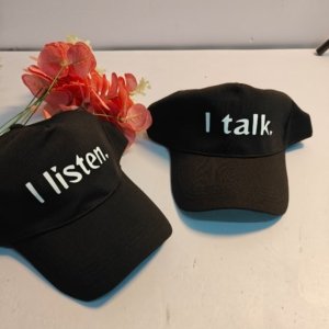 Couple Caps Combo – “I Talk” & “I Listen” - Couple Premium Cap - Perfect Gift For Couples