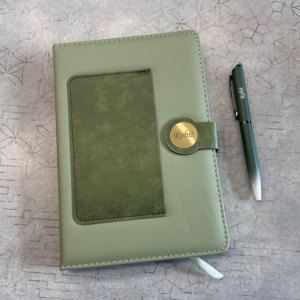 Personalized Notebook & Pen Set - Custom Name Valentine's Day Gift Diary for Her/Him