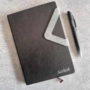 Personalized Notebook & Pen Set - Custom Diary & Pen Gift for Valentine's Day, Corporate, A5 Size