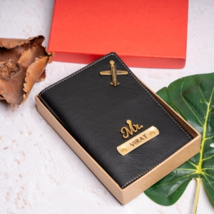 Personalized Passport Cover Gift Set | Custom Name Tag & Charm | Travel Valentine's Gift