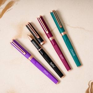 Personalized Engraved Metal Roller Pen Set - Custom Luxury Valentine's Day Gift for Him/Her