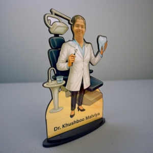 Personalized Dentist Themed Caricature Standee – Dentist Table Top - Perfect Gift For Dentist