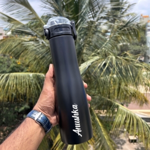 Personalized Stainless Steel Water Bottle for Valentine's Day - 950ml Custom Sipper Bottle - BPA Free, Available in Black, Blue & White