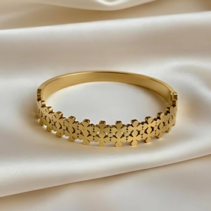Tarnish-Resistant Floral Pattern Bracelet - Everyday Elegant Jewellery
