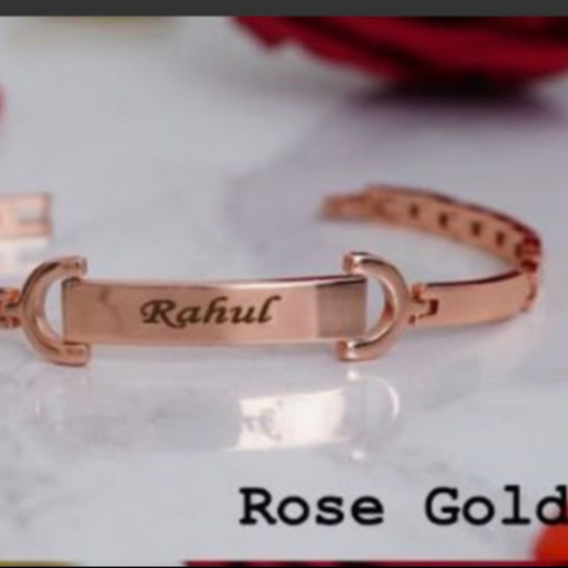 Personalized Engraved Metal Bracelet – Custom Name ID Bracelet for Him & Her (Black, Rose Gold, Gold) – Personalized Gift Product Photo Personalized Engraved Metal Bracelet – Custom Name ID Bracelet for Him & Her (Black, Rose Gold, Gold) personalized gift product photo