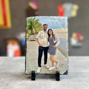 Personalized Photo Rock Slate Display - 6x8 Inch Glossy Print personalized gift product photo