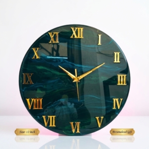 Customized Artistic Resin Wall Clock | Best Gift for Couples, Parents on Anniversary & Housewarming personalized gift product photo