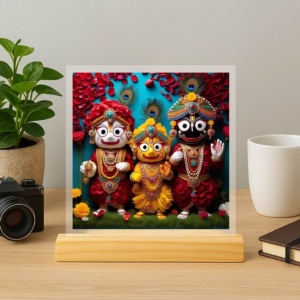 Customized Jagannath Dev Table Top Decor 6x6 Inches | Best Spiritual Gift for Home & Festivals (Copy) (Copy)