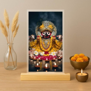 Customized Jagannath Dev Table Top Decor 6x6 Inches | Best Spiritual Gift for Home & Festivals personalized gift product photo