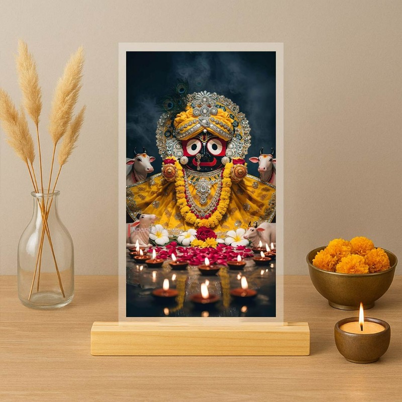 Customized Jagannath Dev Table Top Decor 6x6 Inches | Best Spiritual Gift for Home & Festivals - Personalized Gift Product Photo Customized Jagannath Dev Table Top Decor 6x6 Inches | Best Spiritual Gift for Home & Festivals personalized gift product photo