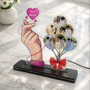 Personalized LED Acrylic Table Top with Photo & Name | Best Gift for Him, Her & Couples on Birthday & Anniversary personalized gift product photo