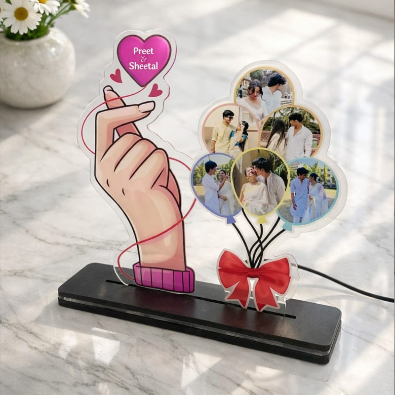 Personalized LED Acrylic Table Top with Photo & Name | Best Gift for Him, Her & Couples on Birthday & Anniversary - Personalized Gift Product Photo Personalized LED Acrylic Table Top with Photo & Name | Best Gift for Him, Her & Couples on Birthday & Anniversary personalized gift product photo