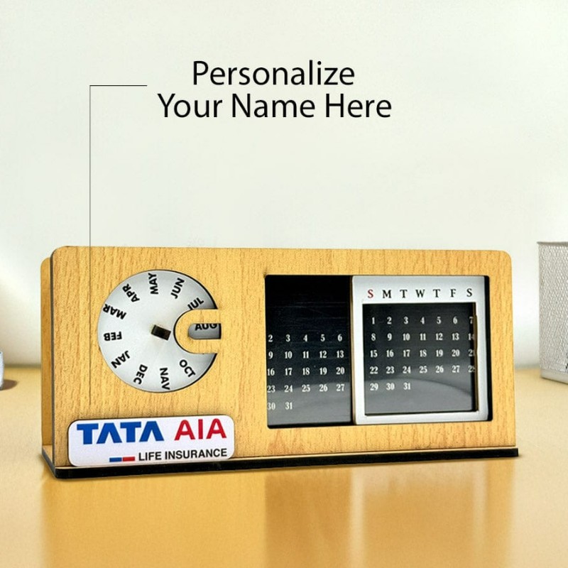 Personalized Wooden Tabletop Calendar 3.5x8 Inches | Best Gift for Boss, Colleague & Office Gifts - Personalized Gift Product Photo Personalized Wooden Tabletop Calendar 3.5x8 Inches | Best Gift for Boss, Colleague & Office Gifts personalized gift product photo