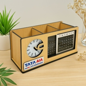 Personalized Wooden Tabletop Calendar 3.5x8 Inches | Best Gift for Boss, Colleague & Office Gifts personalized gift product photo
