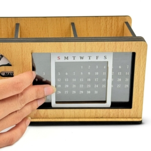 Personalized Wooden Tabletop Calendar 3.5x8 Inches | Best Gift for Boss, Colleague & Office Gifts personalized gift product photo