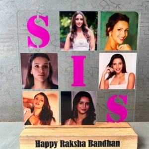 Personalized Hexa Table Top Photo Frame | Best Gift for Sister & Brother on Rakshabandhan & Birthday personalized gift product photo