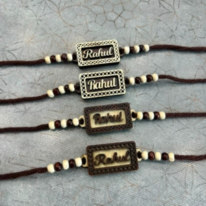 Personalized Ratan MDF Rakhi with Name | Best Gift for Brother, Sister & Rakshabandhan personalized gift product photo