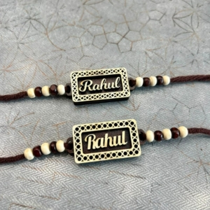 Personalized Ratan MDF Rakhi with Name | Best Gift for Brother, Sister & Rakshabandhan personalized gift product photo