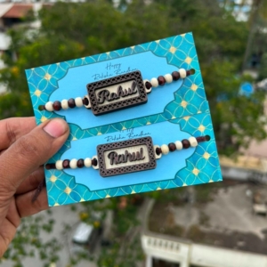 Personalized Ratan MDF Rakhi with Name | Best Gift for Brother, Sister & Rakshabandhan personalized gift product photo