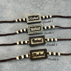 Personalized Ratan MDF Rakhi with Name | Best Gift for Brother, Sister & Rakshabandhan personalized gift product photo