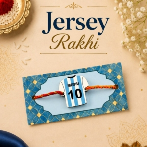 Personalized Jersey Rakhi with Custom Name & Number | Best Gift for Brother & Sister on Rakshabandhan personalized gift product photo