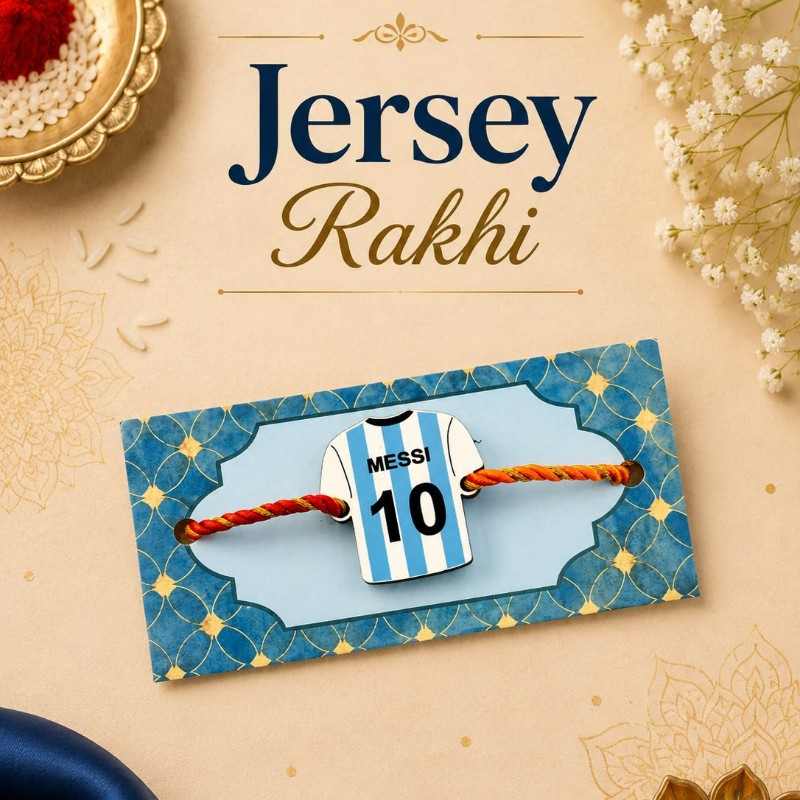 Personalized Jersey Rakhi with Custom Name & Number | Best Gift for Brother & Sister on Rakshabandhan - Personalized Gift Product Photo Personalized Jersey Rakhi with Custom Name & Number | Best Gift for Brother & Sister on Rakshabandhan personalized gift product photo