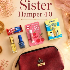 Personalized Sister Hamper 4.0 with Custom Cosmetic Pouch | Best Gift for Sister & Her on Birthday, Rakhi & Anniversary personalized gift product photo