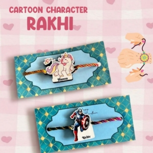 Personalized Cartoon Character Rakhi with Name | Best Gift for Brother & Kids on Rakshabandhan personalized gift product photo
