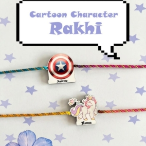 Personalized Cartoon Character Rakhi with Name | Best Gift for Brother & Kids on Rakshabandhan personalized gift product photo