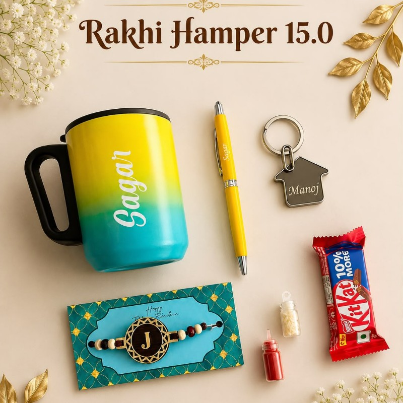 Personalized Monogram Rakhi Combo | Best Rakshabandhan Gift for Brother, Sister - Personalized Gift Product Photo Personalized Monogram Rakhi Combo | Best Rakshabandhan Gift for Brother, Sister personalized gift product photo