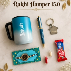 Personalized Monogram Rakhi Combo | Best Rakshabandhan Gift for Brother, Sister personalized gift product photo