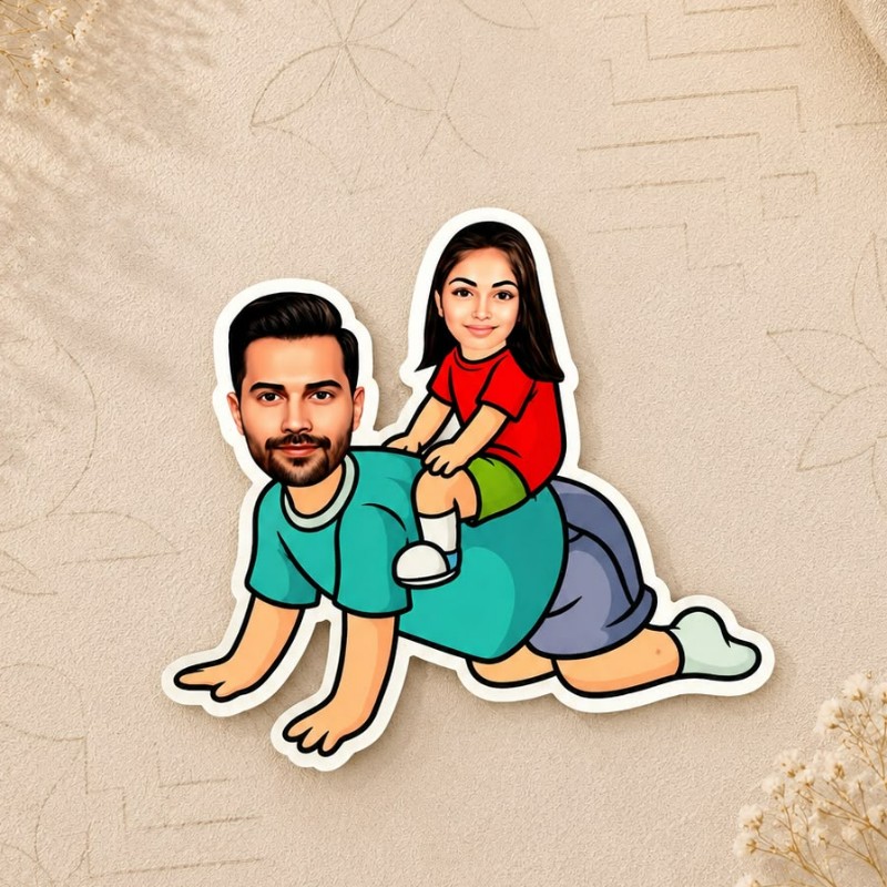 Personalized Caricature Photo Magnet (3-5 Inches) | Best Gift for Friends, Couples on Birthday & Anniversary - Personalized Gift Product Photo Personalized Caricature Photo Magnet (3-5 Inches) | Best Gift for Friends, Couples on Birthday & Anniversary personalized gift product photo