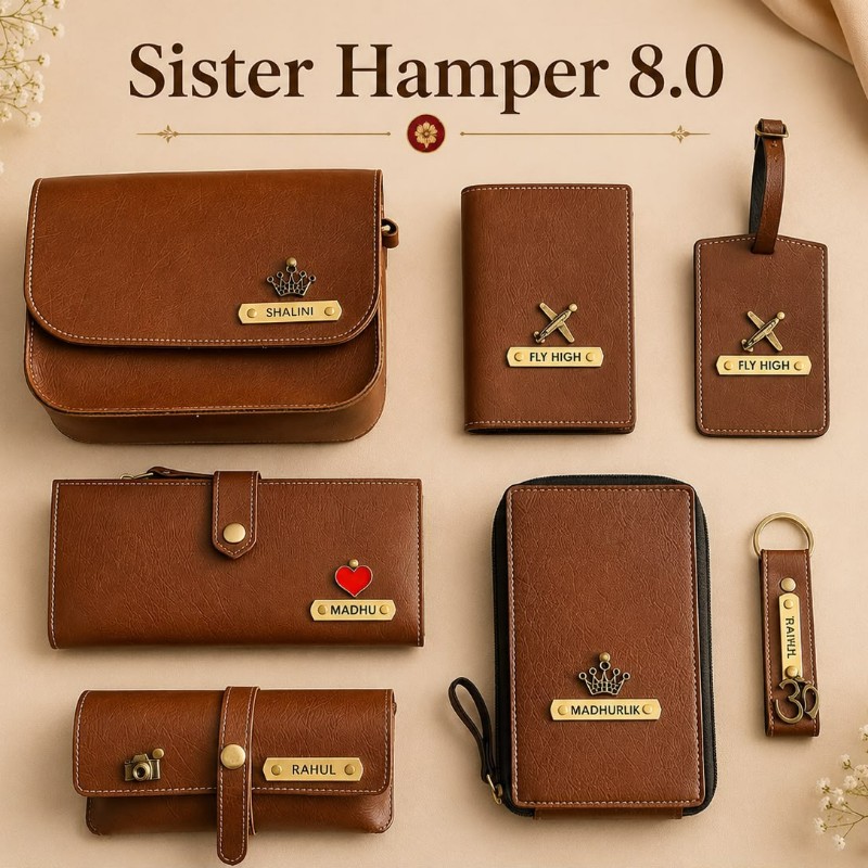 Personalized Nexon 7-in-1 Accessories Hamper | Best Gift for Sister, Her on Birthday & Rakhi – Personalized Gift Product Photo Personalized Nexon 7-in-1 Accessories Hamper | Best Gift for Sister, Her on Birthday & Rakhi personalized gift product photo