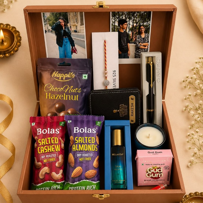 Personalized Rakhi Hamper 19.0 with Custom Name | Best Gift for Brother & Rakshabandhan – Personalized Gift Product Photo Personalized Rakhi Hamper 19.0 with Custom Name | Best Gift for Brother & Rakshabandhan personalized gift product photo