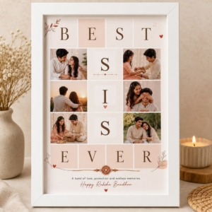 Personalized Photo Frame for Brother & Sister (A4 Size) | Best Gift for Siblings on Rakhi & Birthday personalized gift product photo