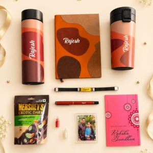 Personalized Rakhi Hamper with Name Customization | Best Gift for Brother, Sister & Bhaiya Bhabhi on Rakshabandhan personalized gift product photo