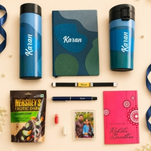Personalized Rakhi Hamper with Name Customization | Best Gift for Brother, Sister & Bhaiya Bhabhi on Rakshabandhan personalized gift product photo