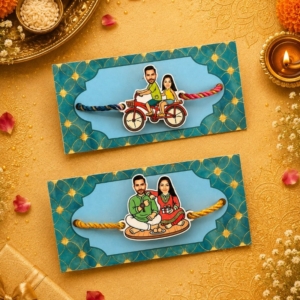 Personalized Caricature Photo Rakhi 2x2 Inches | Best Gift for Brother & Rakshabandhan personalized gift product photo
