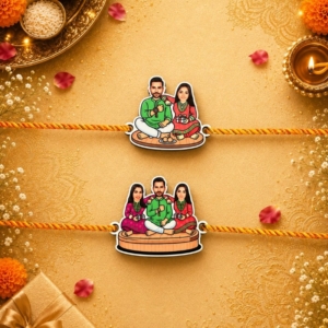 Personalized Caricature Photo Rakhi 2x2 Inches | Best Gift for Brother & Rakshabandhan personalized gift product photo