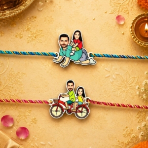 Personalized Caricature Photo Rakhi 2x2 Inches | Best Gift for Brother & Rakshabandhan personalized gift product photo