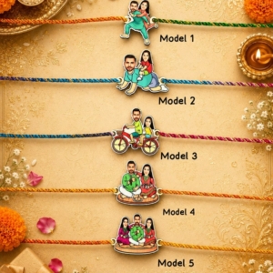 Personalized Caricature Photo Rakhi 2x2 Inches | Best Gift for Brother & Rakshabandhan personalized gift product photo