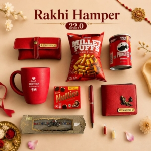 Personalized Premium Rakhi Hamper with Wallet & Mug | Best Gift for Brother on Rakhi & Birthday personalized gift product photo