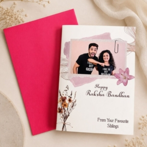 Personalized Rakhi Greeting Card with Photo & Name Rakhi | Best Gift for Brother, Sister on Rakshabandhan personalized gift product photo