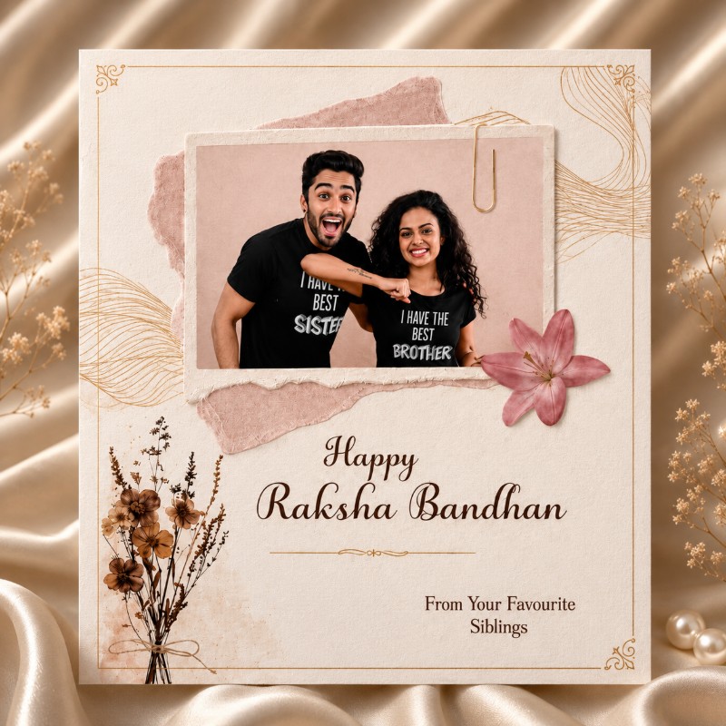 Personalized Rakhi Greeting Card with Photo & Name Rakhi | Best Gift for Brother, Sister on Rakshabandhan – Personalized Gift Product Photo Personalized Rakhi Greeting Card with Photo & Name Rakhi | Best Gift for Brother, Sister on Rakshabandhan personalized gift product photo