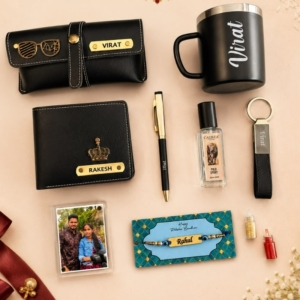 Personalized Rakhi Gift Hamper with Wallet & Mug for Brother | Best Customized Gift for Rakshabandhan personalized gift product photo